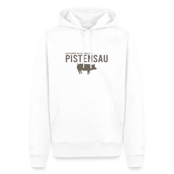 Pistensau Skier Fun - Sweat à capuche Premium bio Homme - blanc - Devant - Nico (187cm)