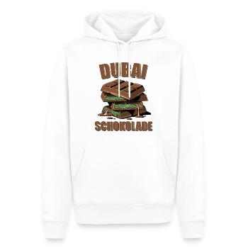 Dubai Schokolade - Männer Premium Bio Hoodie - Weiß - Vorne - Nico (187cm)