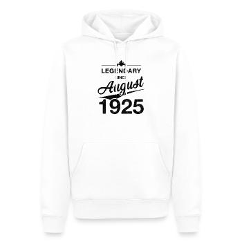 100e anniversaire Légendaire depuis août 1925 - Sweat à capuche Premium bio Homme - blanc - Devant - Nico (187cm)