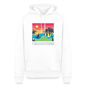 Philippines Filipino Vintage Mabuhay I Cadeau - Sweat à capuche Premium bio Homme - blanc - Devant - Nico (187cm)