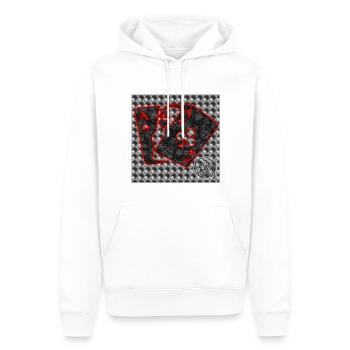 Das Spiel - Abbild - 2023 - Männer Premium Bio Hoodie - Weiß - Vorne - Nico (187cm)