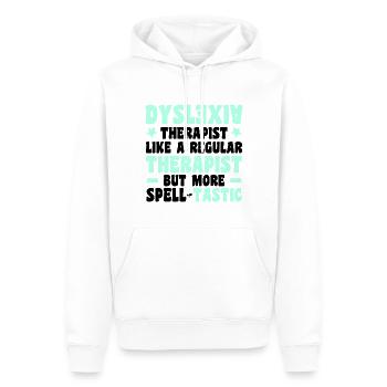 Legasthenie - Männer Premium Bio Hoodie - Weiß - Vorne - Nico (187cm)