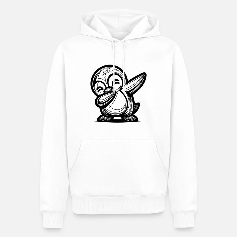 Süsser Pinguin Kleiner Dabbing Pinguin - Männer Premium Bio Hoodie - Weiß
