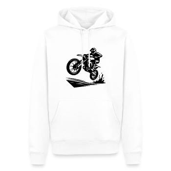 Machine tout-terrain Jumping Motorsport Enduro - Sweat à capuche Premium bio Homme - blanc - Devant - Nico (187cm)