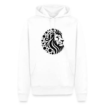 Stolzer Löwenkopf mit wilder Mähne - Männer Premium Bio Hoodie - Weiß - Vorne - Nico (187cm)