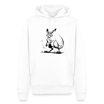 Beuteltier Bleistift Skizze Känguru Australien - Männer Premium Bio Hoodie - Weiß - Vorne - Nico (187cm)