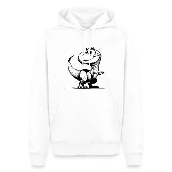 Kleiner süsser T-Rex - Dinosaurier Skizze - Männer Premium Bio Hoodie - Weiß - Vorne - Nico (187cm)