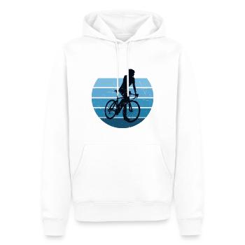 Road Bike Women's Road Cycling Road Cyclists - Men’s Premium Organic Hoodie - white - Front - Nico (187cm)