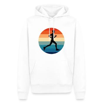 Course à pied Course à pied Course à pied Fitness Cross Country Runnin - Sweat à capuche Premium bio Homme - blanc - Devant - Nico (187cm)