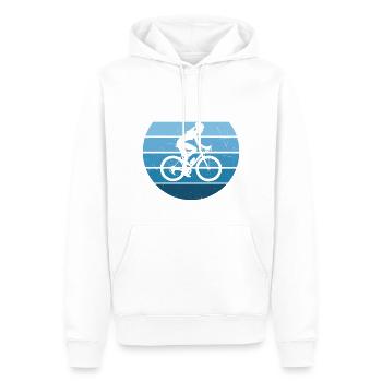 Damen Fahrradfahren Fahrrad Velo Mtb Radfahrer - Männer Premium Bio Hoodie - Weiß - Vorne - Nico (187cm)