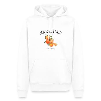 Marseille - Frankreich - St Tropez - Cote Adzur - Männer Premium Bio Hoodie - Weiß - Vorne - Nico (187cm)