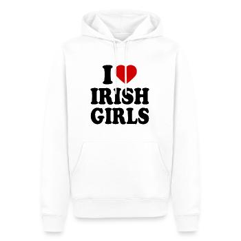 I love irish girls - Männer Premium Bio Hoodie - Weiß - Vorne - Nico (187cm)