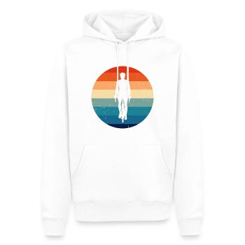 Vélo Vélo Vélo Homme Vélo Femme - Sweat à capuche Premium bio Homme - blanc - Devant - Nico (187cm)
