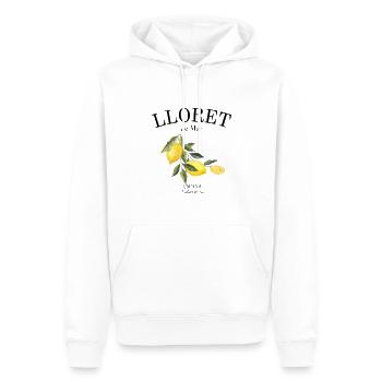 Lloret de Mar - Spanien - Saufen - Urlaub - Abitur - Männer Premium Bio Hoodie - Weiß - Vorne - Nico (187cm)