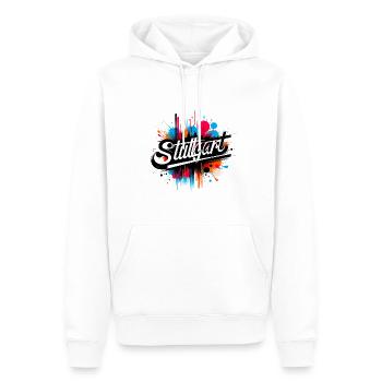 Stuttgart Lettering Slogan - Men’s Premium Organic Hoodie - white - Front - Nico (187cm)