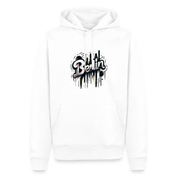 Berlin Lettering Grafitti Style Germany - Men’s Premium Organic Hoodie - white - Front - Nico (187cm)