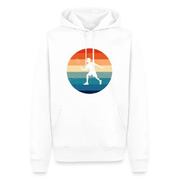 Men's Badminton Squash Women's Badminton Player - Men’s Premium Organic Hoodie - white - Front - Nico (187cm)