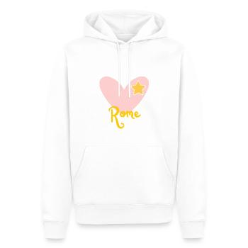 Rome - Italie - Cité du Vatican - Colisée - Voyage - Sweat à capuche Premium bio Homme - blanc - Devant - Nico (187cm)