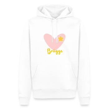 Brügge - Belgien - Reise - Urlaub - Souvenir - Männer Premium Bio Hoodie - Weiß - Vorne - Nico (187cm)