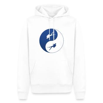 Tauchen - Männer Premium Bio Hoodie - Weiß - Vorne - Nico (187cm)