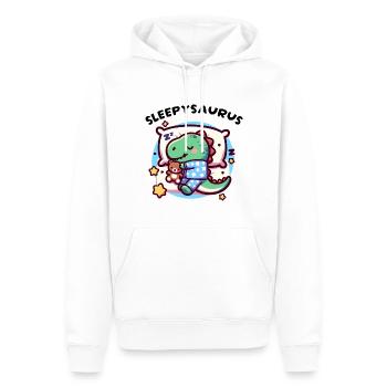 Sleepysaurus Official Sleep Outfit Chemise de nuit - Sweat à capuche Premium bio Homme - blanc - Devant - Nico (187cm)