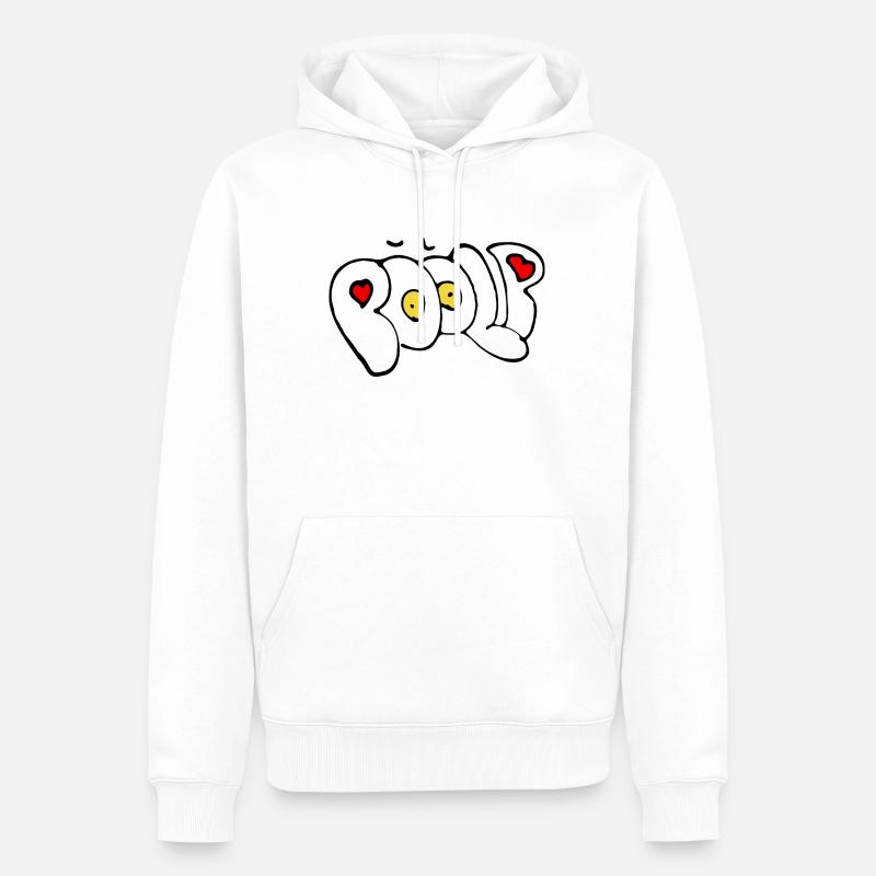 Poolp Design - Männer Premium Bio Hoodie - Weiß