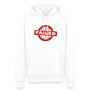 Qualitätskontrolle fehlgeschlagen - Männer Premium Bio Hoodie - Weiß - Vorne - Nico (187cm)