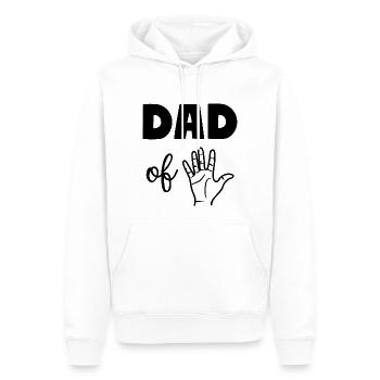 Dad of Five 5 Dad - Männer Premium Bio Hoodie - Weiß - Vorne - Nico (187cm)