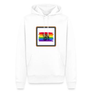 LGBT Pride love is love - Männer Premium Bio Hoodie - Weiß - Vorne - Nico (187cm)