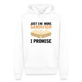 Sandwich Lover Cheese Fast Food Food Food - Men’s Premium Organic Hoodie - white - Front - Nico (187cm)