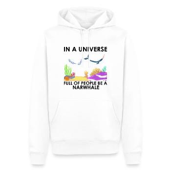 Narwhale Einhornwal Wal Wale Meer Ozean Biologie - Männer Premium Bio Hoodie - Weiß - Vorne - Nico (187cm)