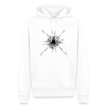 Mandala Explosion Lines Pattern - Men’s Premium Organic Hoodie - white - Front - Nico (187cm)
