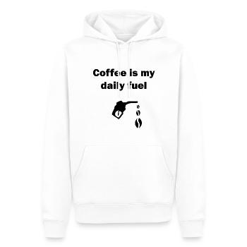 Coffee is my daily fuel - Männer Premium Bio Hoodie - Weiß - Vorne - Nico (187cm)