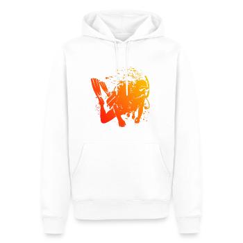 Plongeur Plongée sous-marine Plongée sous-marine Plongée sous-marine - Sweat à capuche Premium bio Homme - blanc - Devant - Nico (187cm)