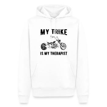 Dictons Trike - Sweat à capuche Premium bio Homme - blanc - Devant - Nico (187cm)