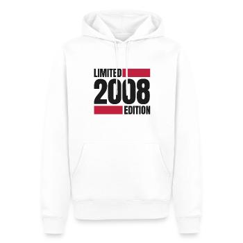 Limited Edition 2008 - Männer Premium Bio Hoodie - Weiß - Vorne - Nico (187cm)