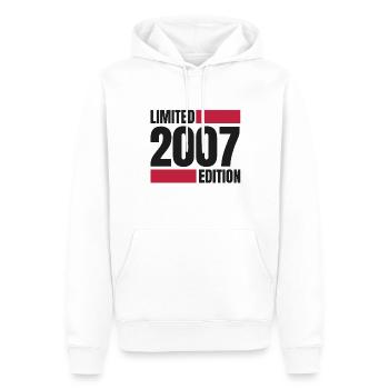 Limited edition 2007 - Männer Premium Bio Hoodie - Weiß - Vorne - Nico (187cm)