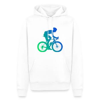 Cyclisme de route Vélo de route Vélo de route Vélo de route - Sweat à capuche Premium bio Homme - blanc - Devant - Nico (187cm)