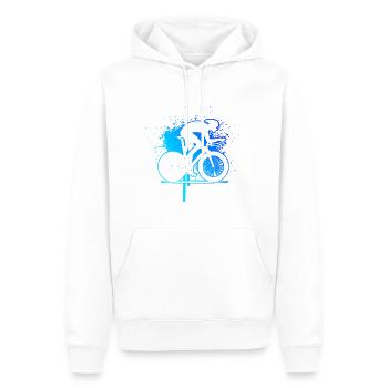 Cyclisme de route Vélo de route Vélo de route Cycliste de route - Sweat à capuche Premium bio Homme - blanc - Devant - Nico (187cm)