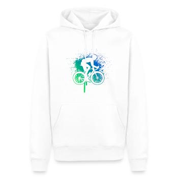 Cyclisme sur route Hommes Cyclisme sur route Cyclistes sur route - Sweat à capuche Premium bio Homme - blanc - Devant - Nico (187cm)