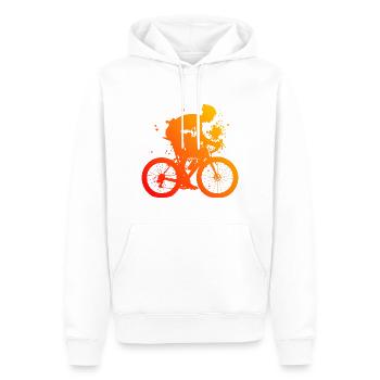 Cyclisme sur route Cyclistes sur route Vélo de route pour hommes - Sweat à capuche Premium bio Homme - blanc - Devant - Nico (187cm)