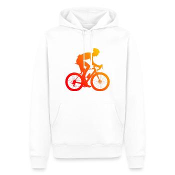 Vélo de route Cycliste de route Vélo de route Vélo de route - Sweat à capuche Premium bio Homme - blanc - Devant - Nico (187cm)