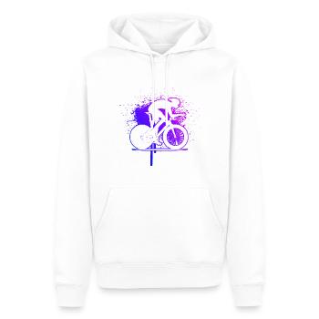 Vélo de route Vélo de route Vélo de route Vélo de route pour hommes - Sweat à capuche Premium bio Homme - blanc - Devant - Nico (187cm)