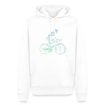 Cyclisme Cyclisme Vélo Homme - Sweat à capuche Premium bio Homme - blanc - Devant - Nico (187cm)