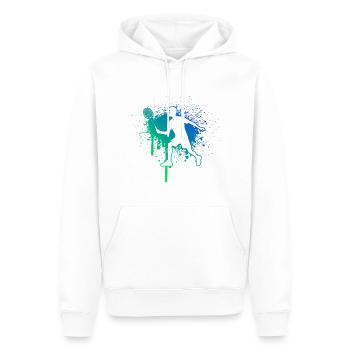 Squash Men's Women's Badminton Players Badminton - Men’s Premium Organic Hoodie - white - Front - Nico (187cm)