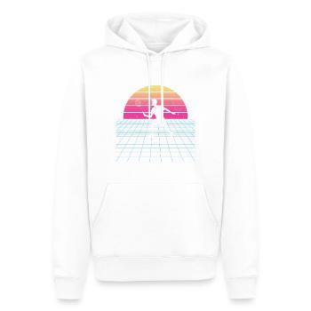 Badminton badminton joueuse de badminton féminine - Sweat à capuche Premium bio Homme - blanc - Devant - Nico (187cm)