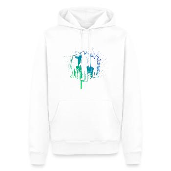 Escalade Bloc Escalade Homme Bloc - Sweat à capuche Premium bio Homme - blanc - Devant - Nico (187cm)
