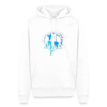 Bloc Grimpeur Escalade Escalade Bloc - Sweat à capuche Premium bio Homme - blanc - Devant - Nico (187cm)