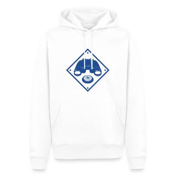 Fernglas Fernrohr - Männer Premium Bio Hoodie - Weiß - Vorne - Nico (187cm)