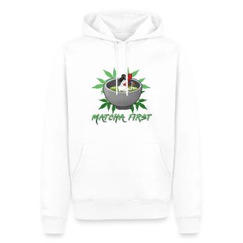 Asian Japanese Tea Matcha Tea I Gift - Men’s Premium Organic Hoodie - white - Front - Nico (187cm)
